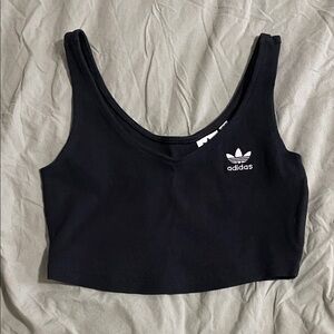 Adidas Black Sleeveless Crop Top